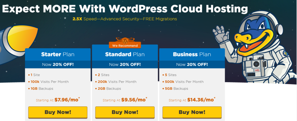 WordPress Cloud Hosting Hostgator